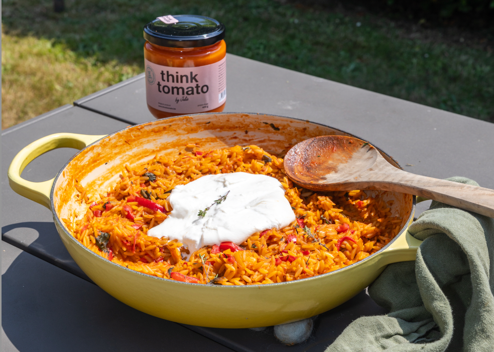 Grieks orzo met think tomato